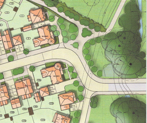 The Boulevard - direct route on the original plans