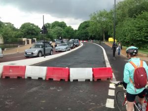 Hyde Park - West Carriage Drive cycleway under construction