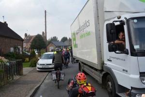 Traffic jam on Highland Road (it’s much busier during the school run!) 
