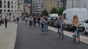 Cycle tour on Blackfriars Bridge