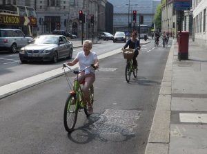 On one of London's Cycle Superhighways