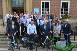Delegates get the chance to sample some everyday bikes